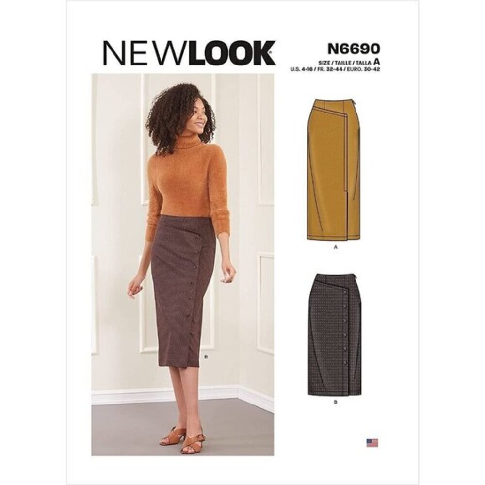 New Look Sewing Pattern 6690 Skirt Misses Size 4-16‎